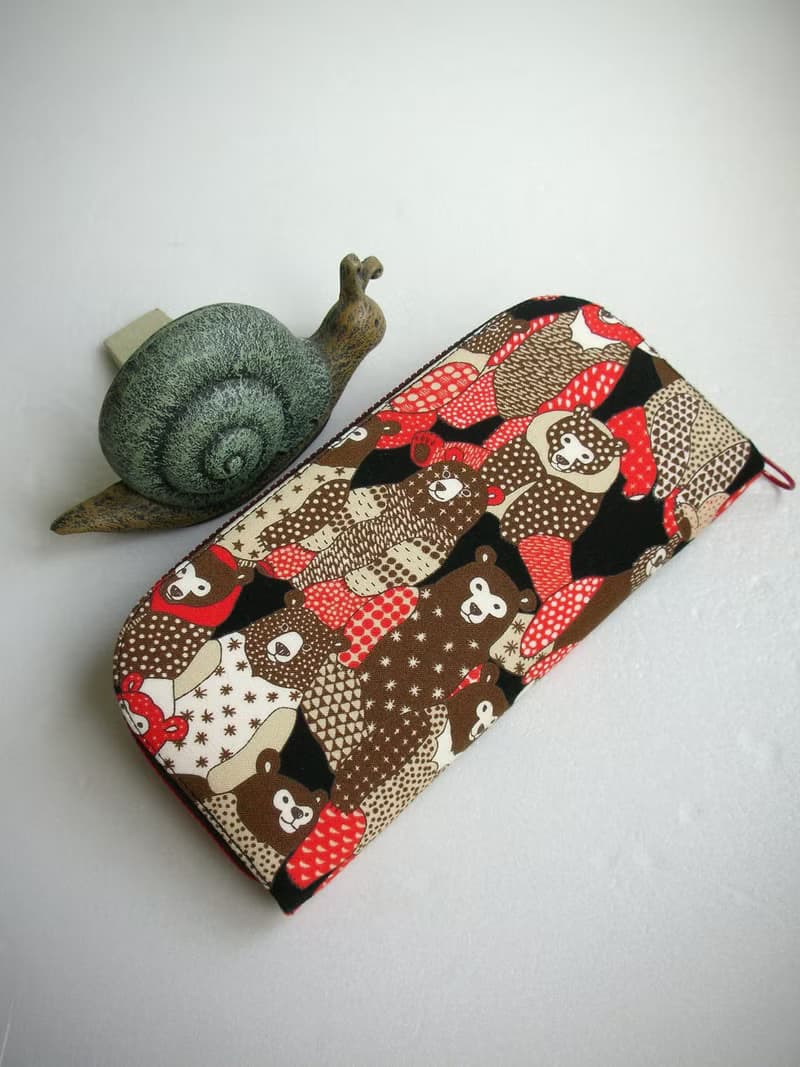 日本繪本系列【斑點熊/黑底】-長夾/皮夾/零錢包/