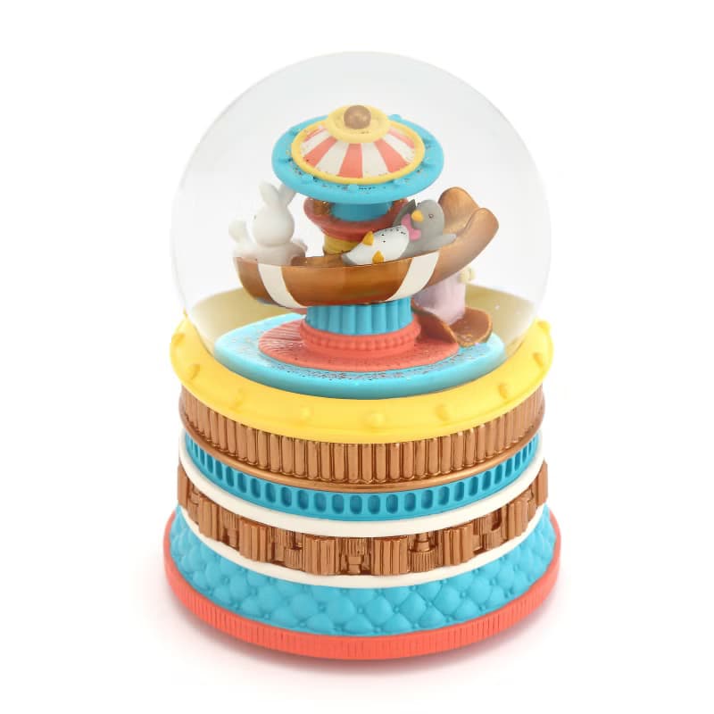 遊樂場-奇幻溜滑梯 水晶球音樂盒 生日情人彌月聖誕交換禮物 兔子