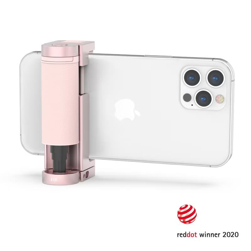 【ShutterGrip 2 | 掌握街拍】翻轉藍牙握把-粉沙色 手機自拍神器