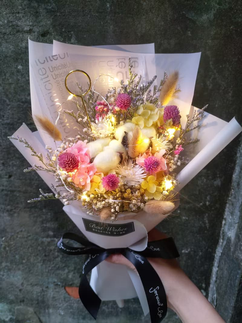 漫森態 乾燥花花束 不凋花花束 情人節花束