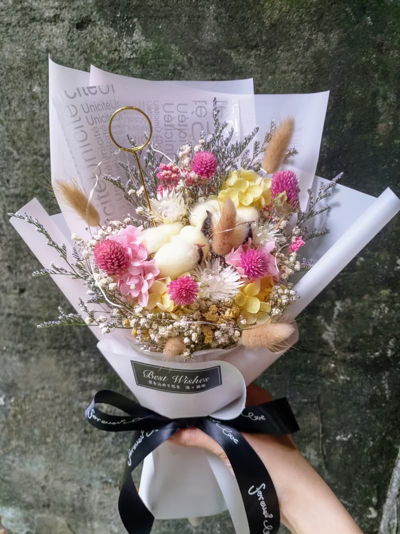 漫森態 乾燥花花束 不凋花花束 情人節花束