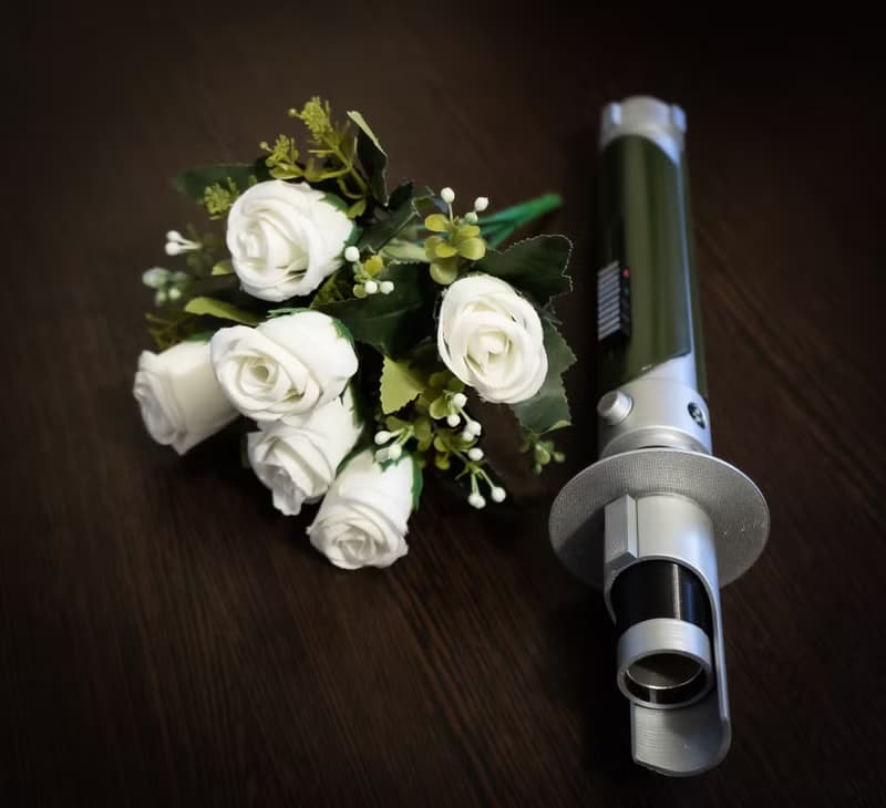 Star Wars Inspired Bridal Bouquet Holder Kanan Jarrus Lightsaber