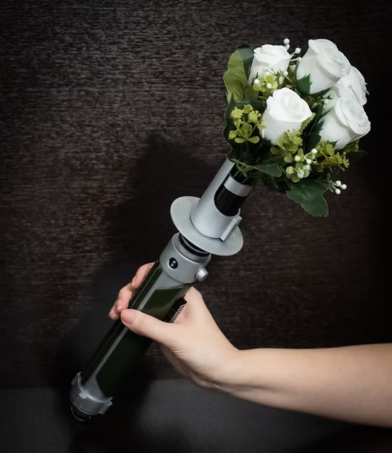 Star Wars Inspired Bridal Bouquet Holder Kanan Jarrus Lightsaber