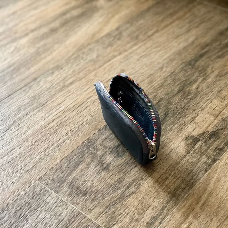 日本製【REPLETION 萬用包】革職人 栃木革 感應鑰匙包 彩虹拉