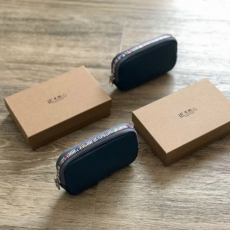 日本製【REPLETION 萬用包】革職人 栃木革 感應鑰匙包 彩虹拉