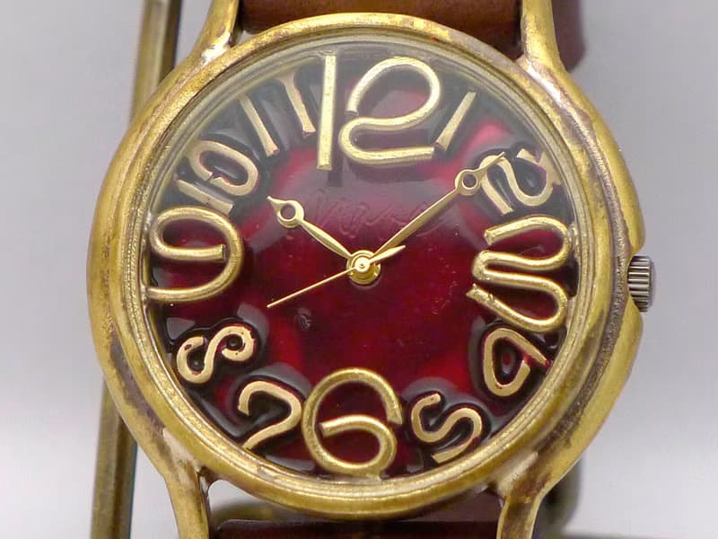 J.B.2  手作り時計 Hand Craft Watch JUMBO Brass レッドダイアル RD/BR (JUM31B RD/BR)
