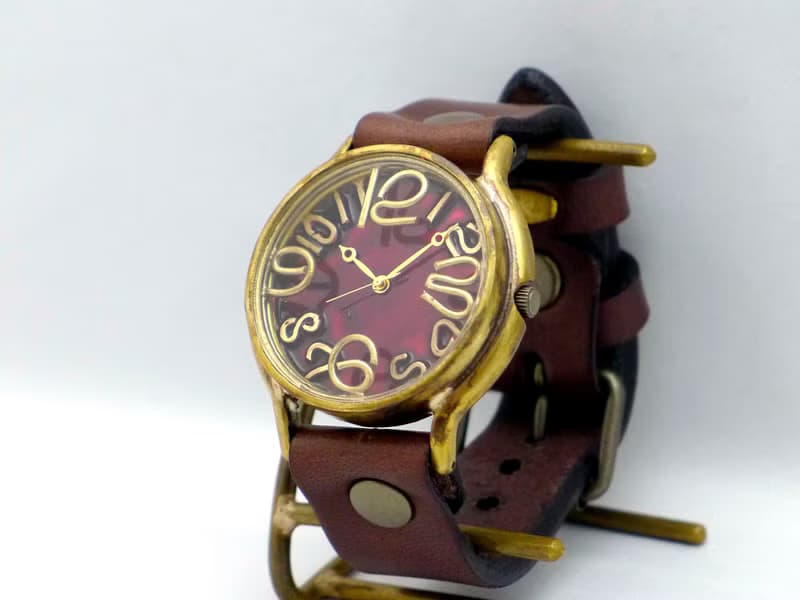 J.B.2  手作り時計 Hand Craft Watch JUMBO Brass レッドダイアル RD/BR (JUM31B RD/BR)