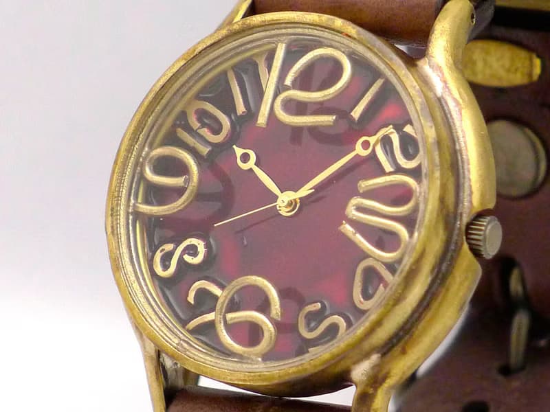 J.B.2  手作り時計 Hand Craft Watch JUMBO Brass レッドダイアル RD/BR (JUM31B RD/BR)