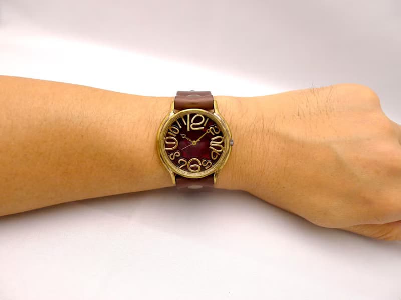 J.B.2  手作り時計 Hand Craft Watch JUMBO Brass レッドダイアル RD/BR (JUM31B RD/BR)