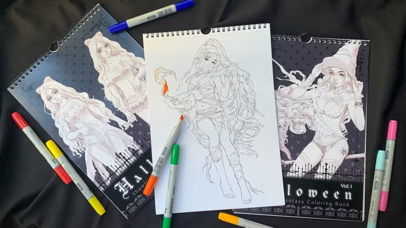 【著色本】萬聖節系列A4成人著色本
