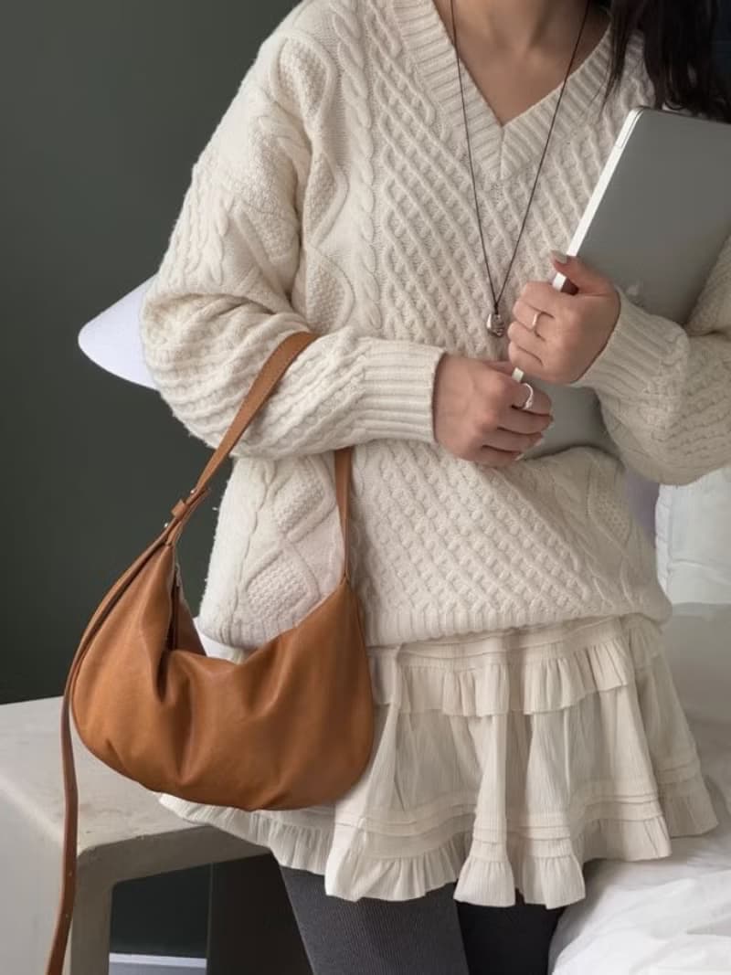 韓國 The Ally | HAILEY BAG | 棕色 | 手袋 單肩包