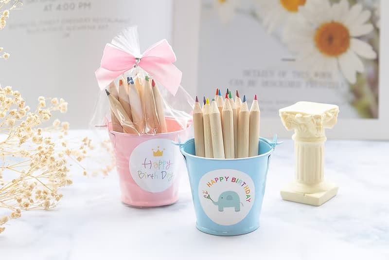 生日分享小禮物- | 鐵桶裝 | 12色彩色鉛筆(2色可挑) 開學文具