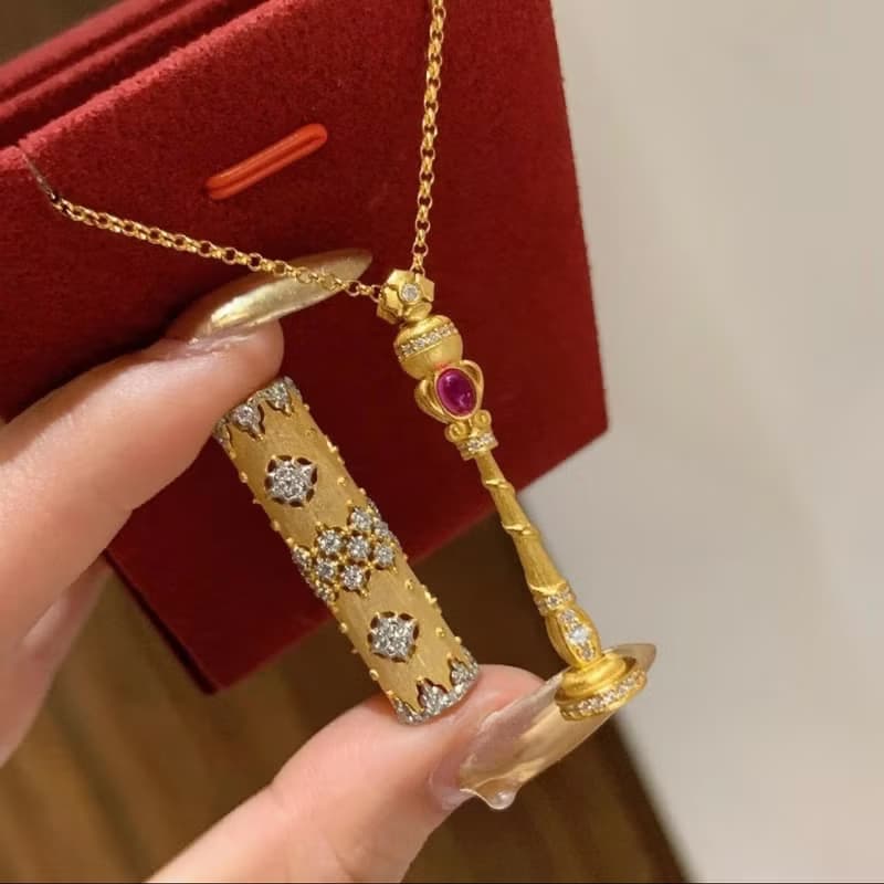 YuanPearl西班牙貴族時尚古典清新淡雅女士項鍊Vintage中古風格