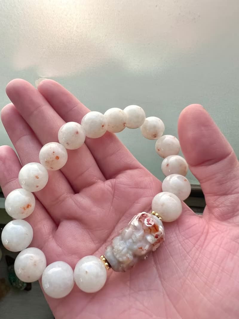 小阿彌-天然翡翠草莓醬醬寶寶佛手串/平安/吉祥/送禮/收藏/特色料