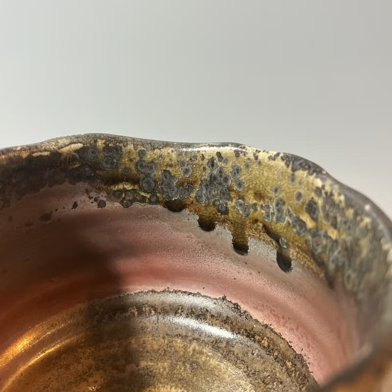 柴燒重落灰水波紋大茶碗 / 水方 / 小平凡手作