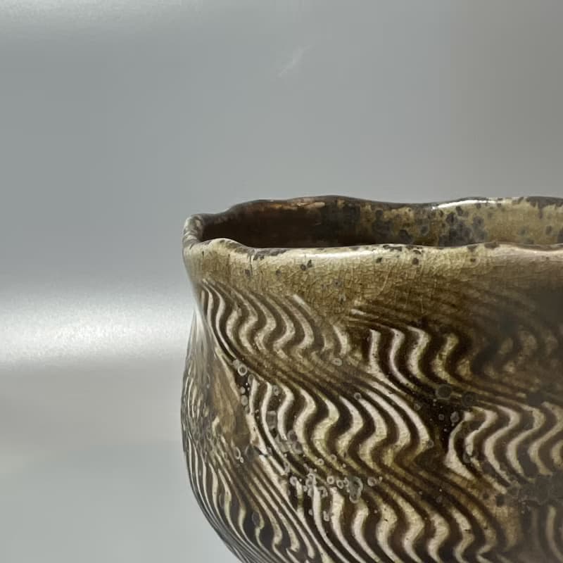 柴燒重落灰水波紋大茶碗 / 水方 / 小平凡手作