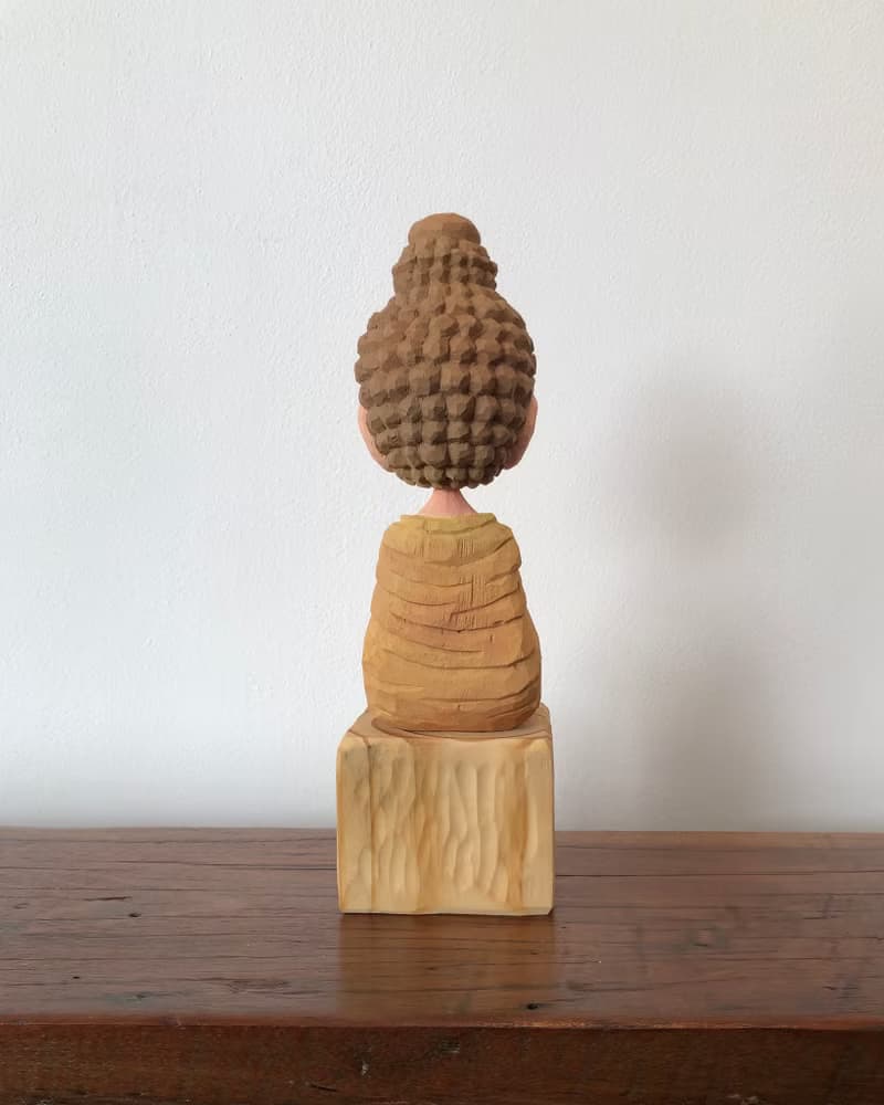 Wooden peaceful Buddha