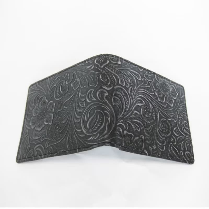 "メタル"ウォレット　CARVING　二つ折り財布