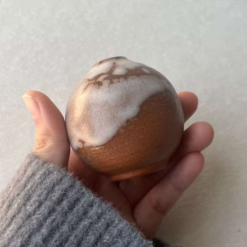 融雪。手工陶瓷迷你花瓶 擴香瓶 花器 精油瓶 陶藝 母親節禮物