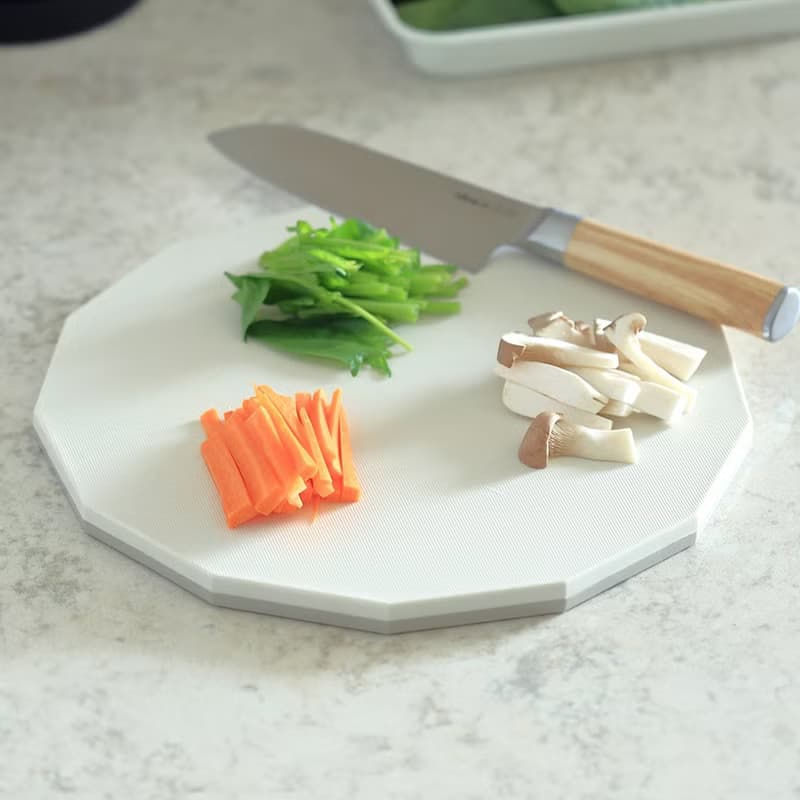 日本ideaco 13邊形雙面銀離子抗菌砧板-M-多色可選