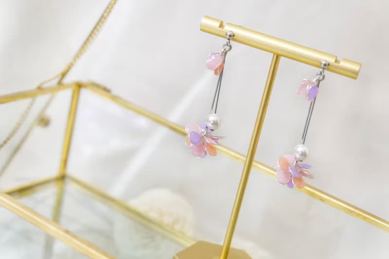 耳針/耳夾水晶花-花香-光點飾品