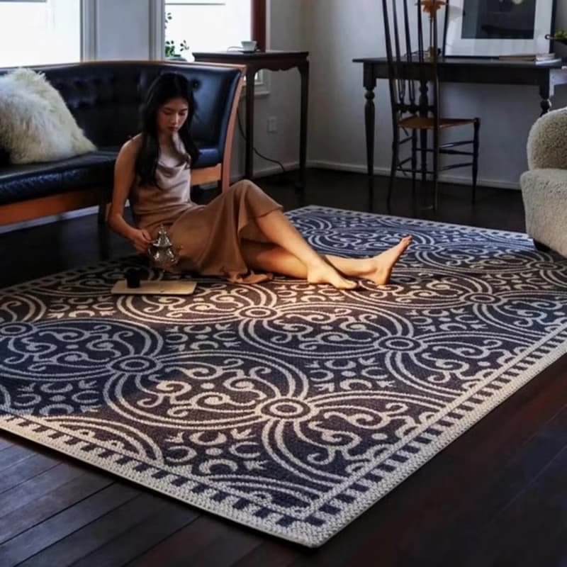 北歐風 手作 紐西蘭羊毛地毯 金典家居 客廳臥室床邊墊 家居裝飾