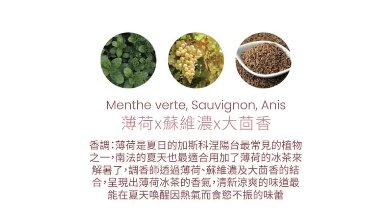 法國Cirerie de Gascogne天然香氛蠟燭 – 薄荷x蘇維濃x大茴香