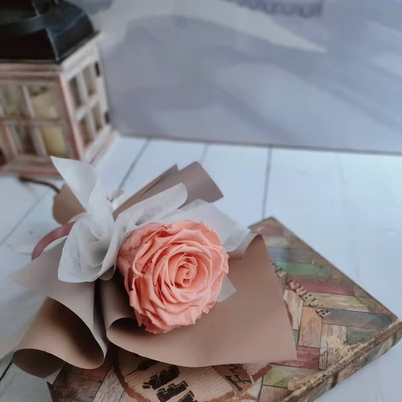 韓式花束-現貨 永生玫瑰單朵花束 畢業 老師禮物