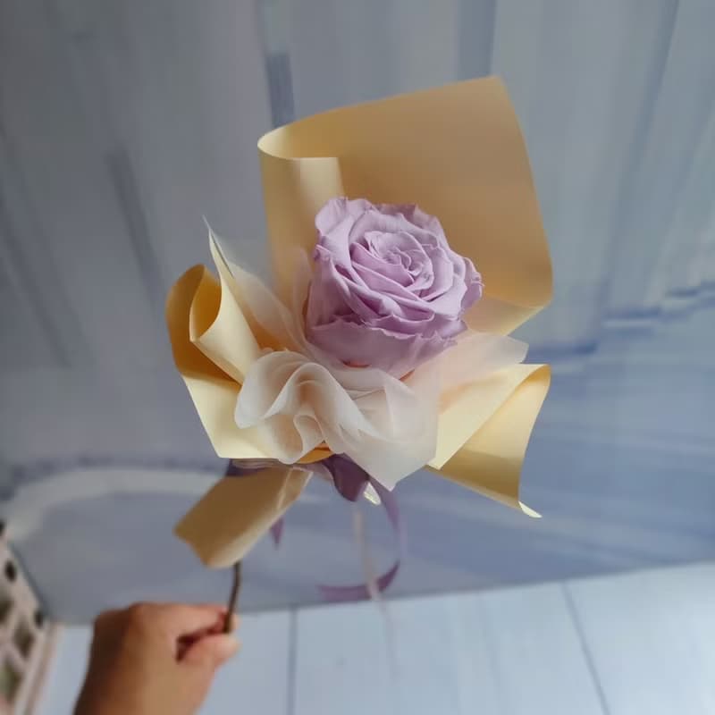 韓式花束-現貨 永生玫瑰單朵花束 畢業 老師禮物