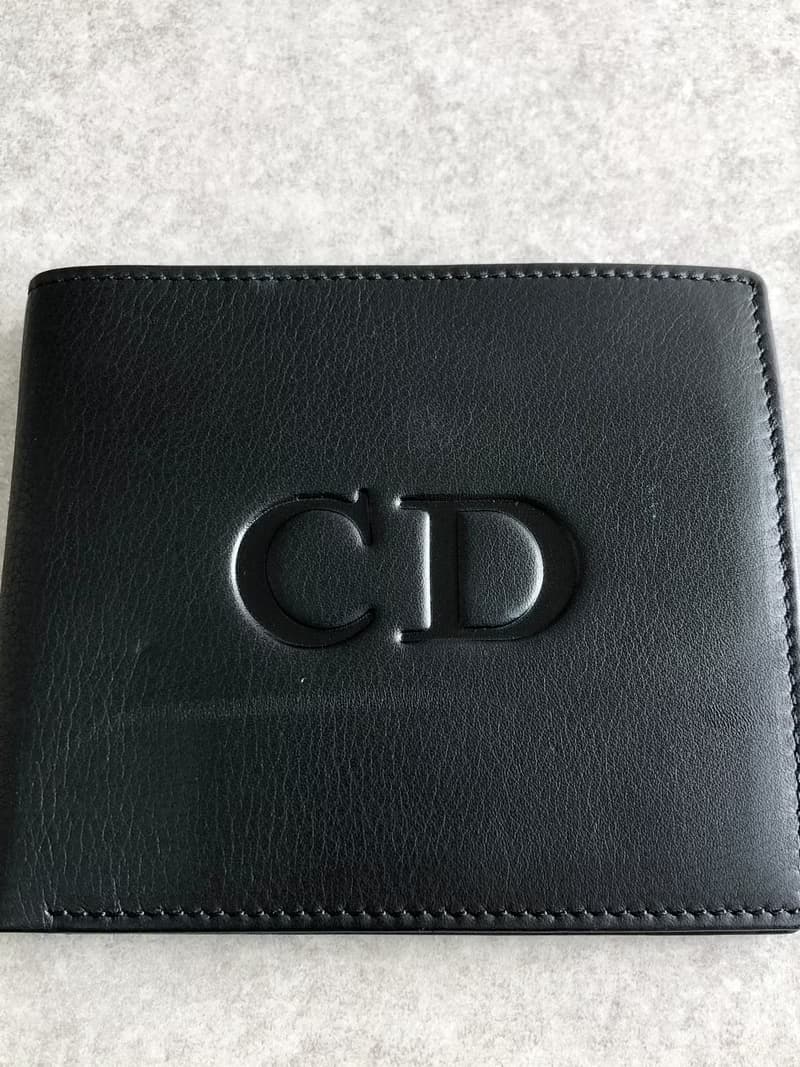 【 日本直送　名牌中古包 】Christian Dior クリスチャン ディオール 財布 ブラック CD型押し レザー 二つ折り財布 オールド 7ctetb