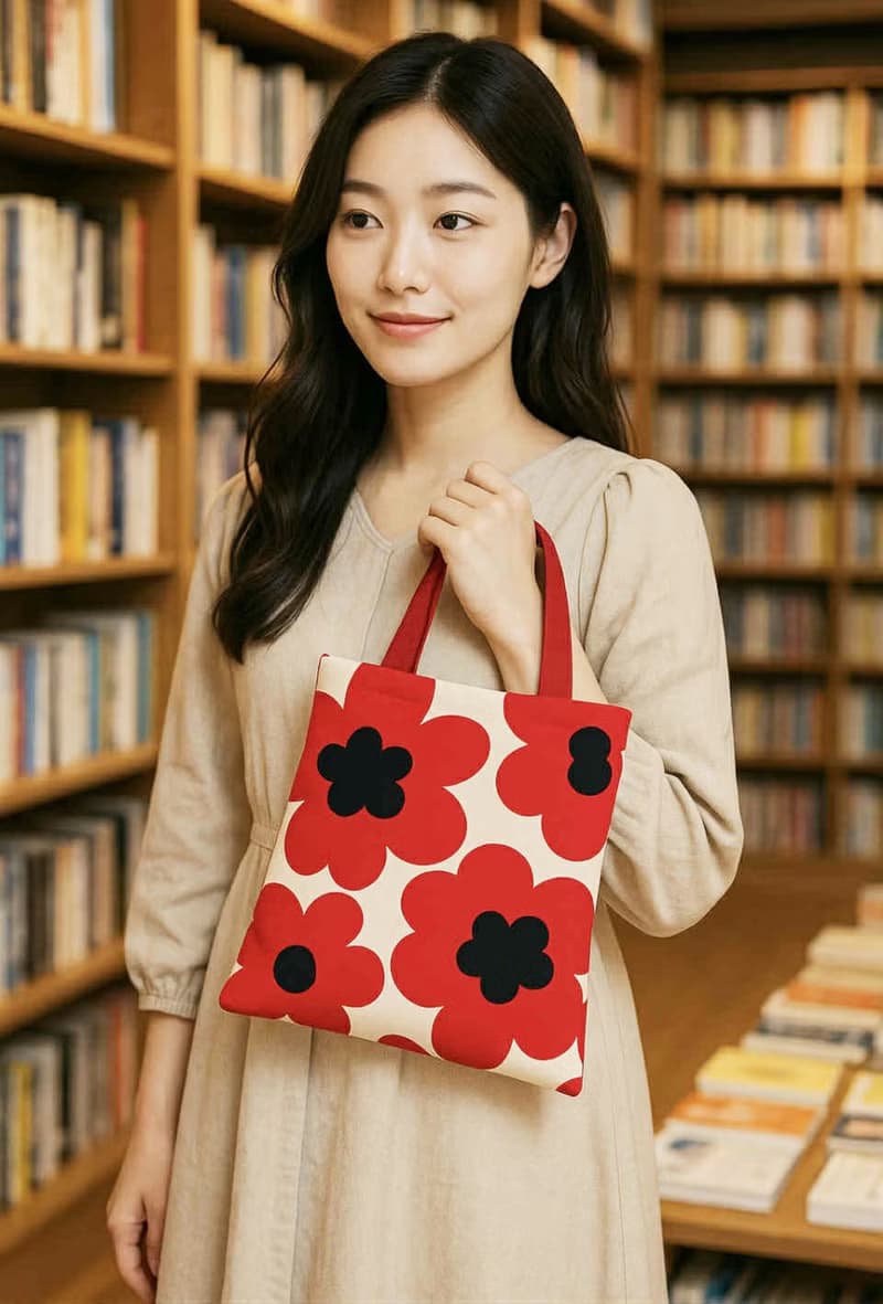 新色上架/教師節禮盒/日本布小提包+同款零錢包+紙盒包裝