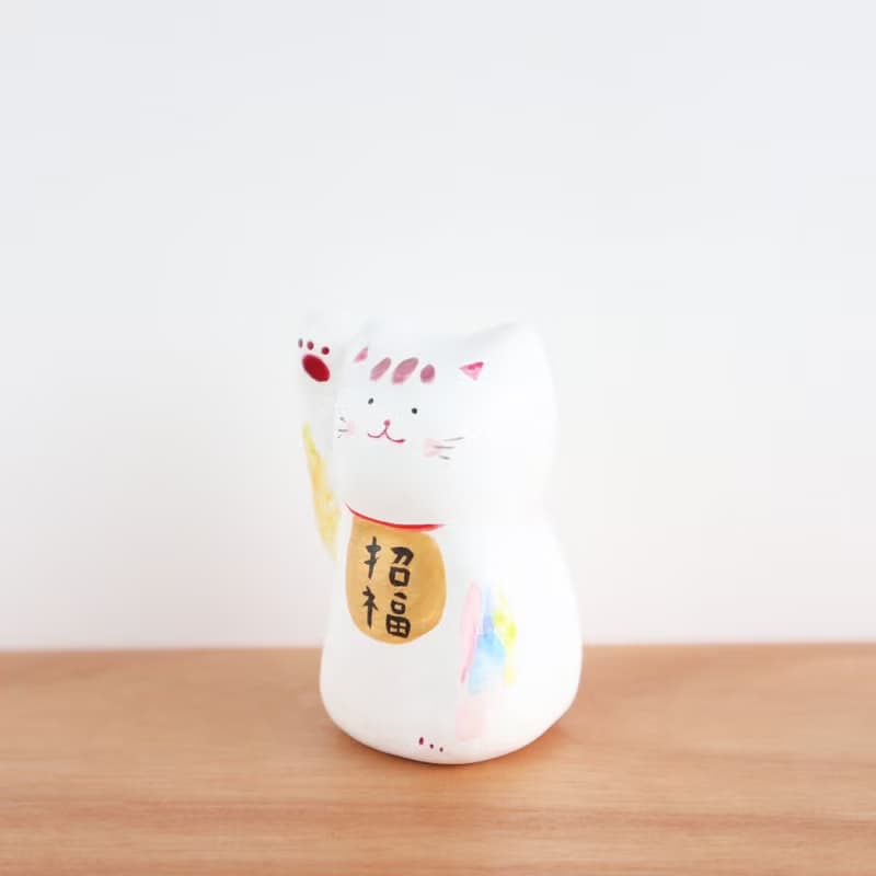 一点ものの優しさ 　 彩り招き猫　ピンク