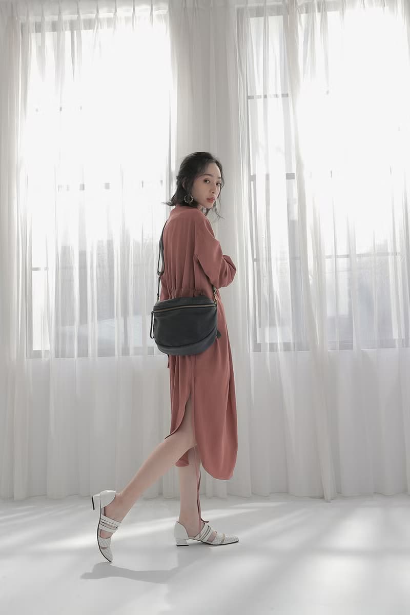 supportingrole 寬帶設計真皮肩背隨身包側背包 藍灰