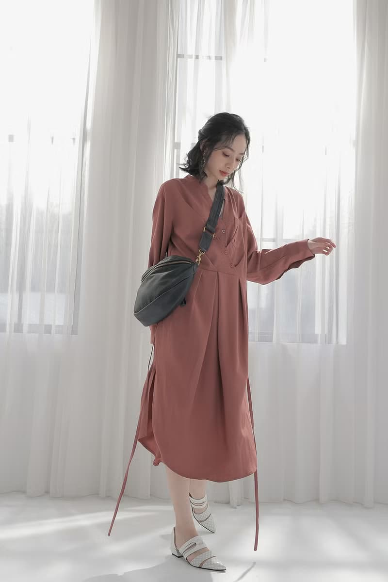 supportingrole 寬帶設計真皮肩背隨身包側背包 藍灰