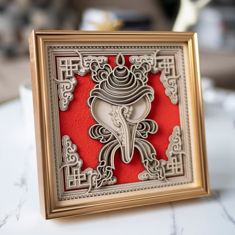 梯木疊雕-白螺|新中式擺件玄關酒櫃創意客廳家居裝飾品喬遷禮物