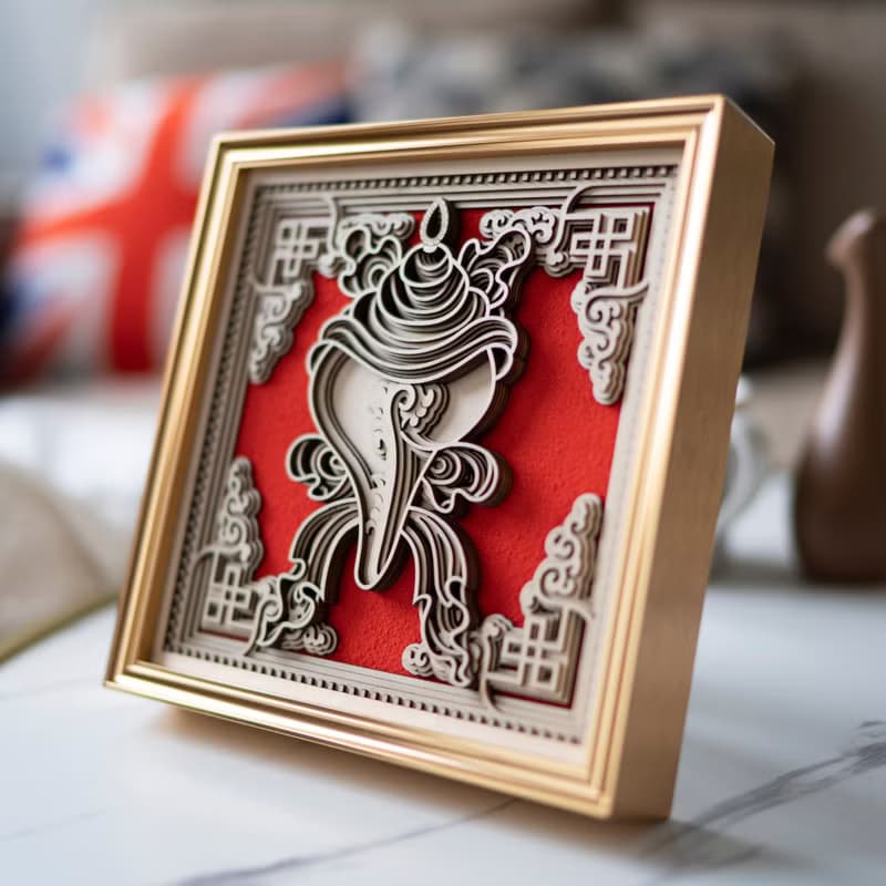 梯木疊雕-白螺|新中式擺件玄關酒櫃創意客廳家居裝飾品喬遷禮物