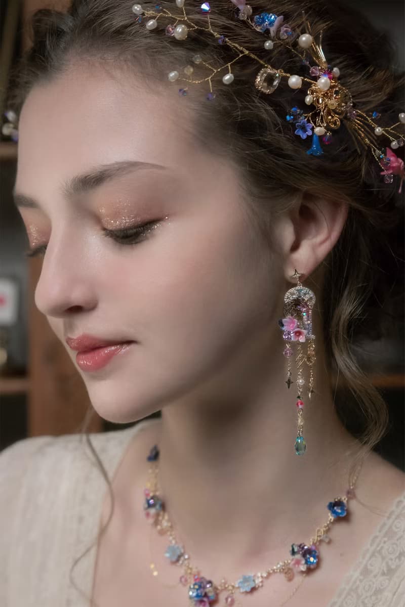 Valeria 婓夜 : 月光拱門花束925純銀鍍14K金項鍊