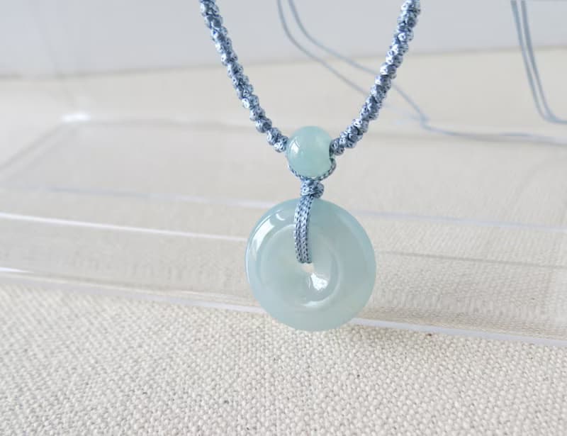 本命年【歲歲平安】平安扣翡翠絲光編織項鍊*SA025*招財、開運