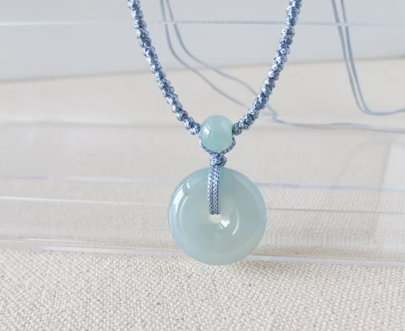 本命年【歲歲平安】平安扣翡翠絲光編織項鍊*SA025*招財、開運