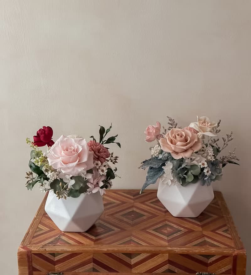 優雅氣質 盆花 永生花 桌花 居家佈置