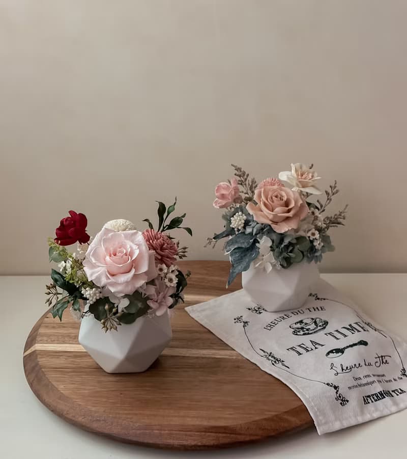 優雅氣質 盆花 永生花 桌花 居家佈置