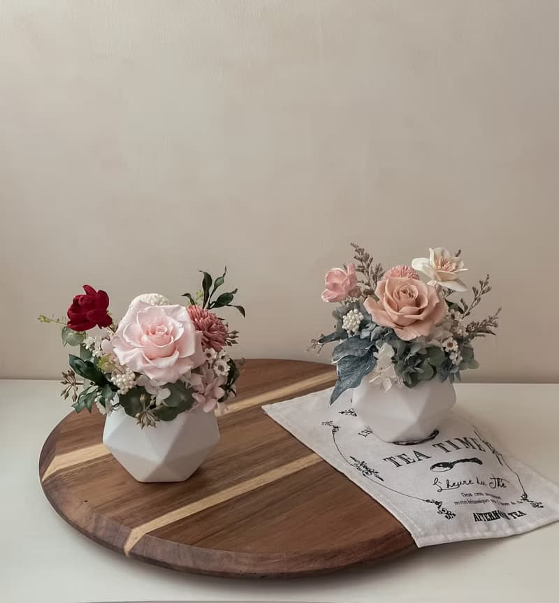 優雅氣質 盆花 永生花 桌花 居家佈置