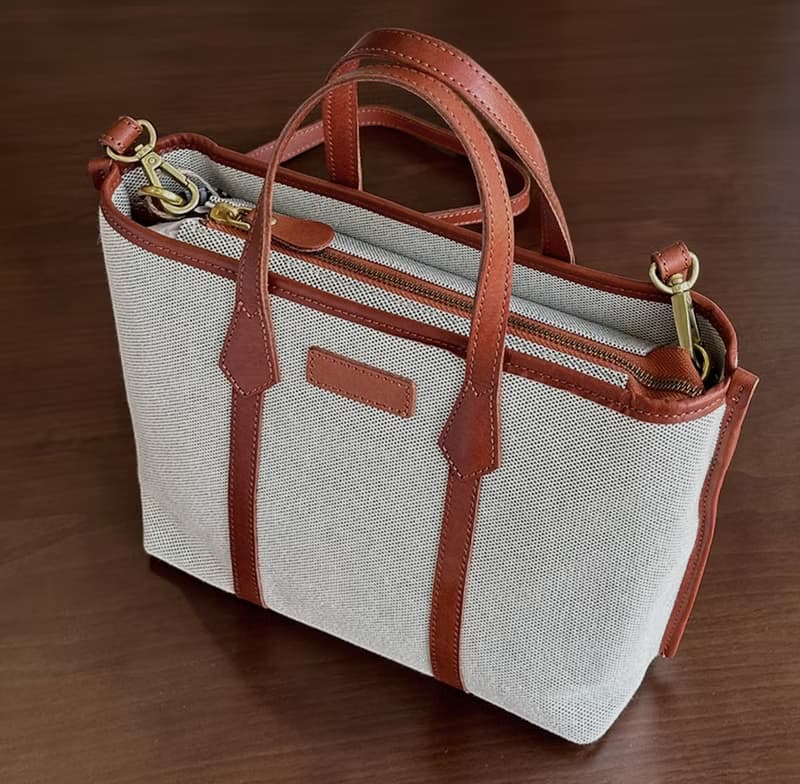 真皮手提包 復古大容量單肩包 帆布托特包 牛皮斜挎包 休閒斜背包