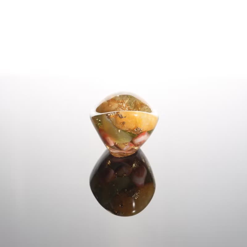 【畢業禮物】招財金元寶擺飾黃玉款-開運水晶金箔聚寶盆
