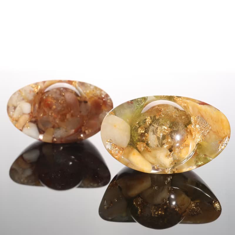 【畢業禮物】招財金元寶擺飾黃玉款-開運水晶金箔聚寶盆