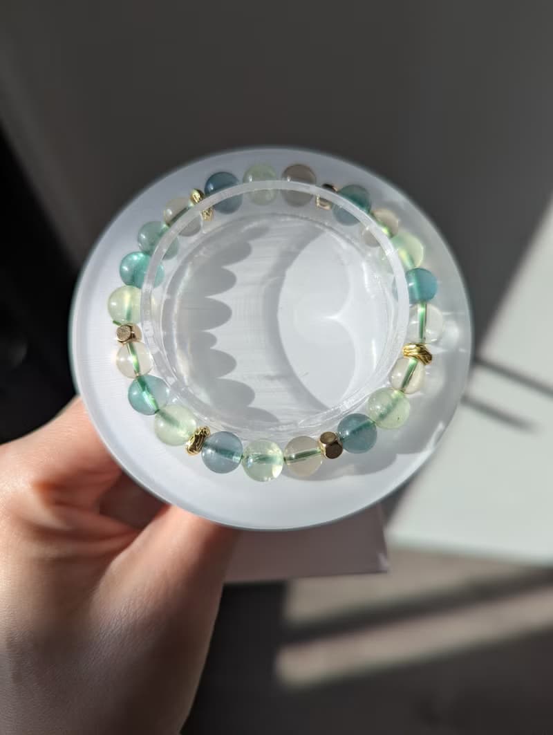 葡萄石×綠螢石x檸檬晶 水晶設計款手鍊【7mm】