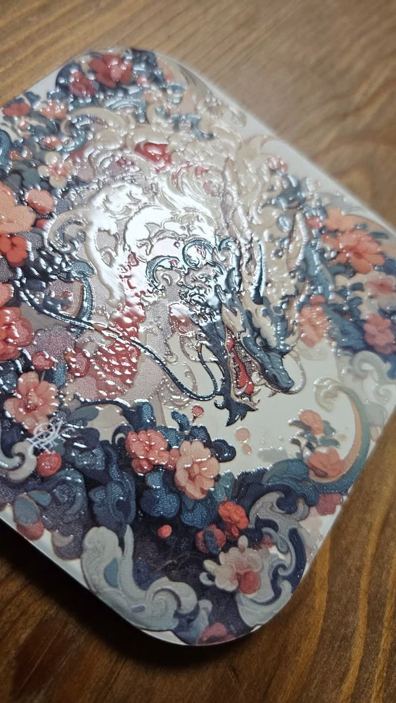 龍年 白龍-晶雕吸水陶瓷杯墊