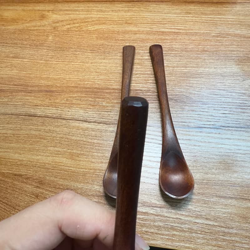 手刻甜點匙/茶匙-拭漆