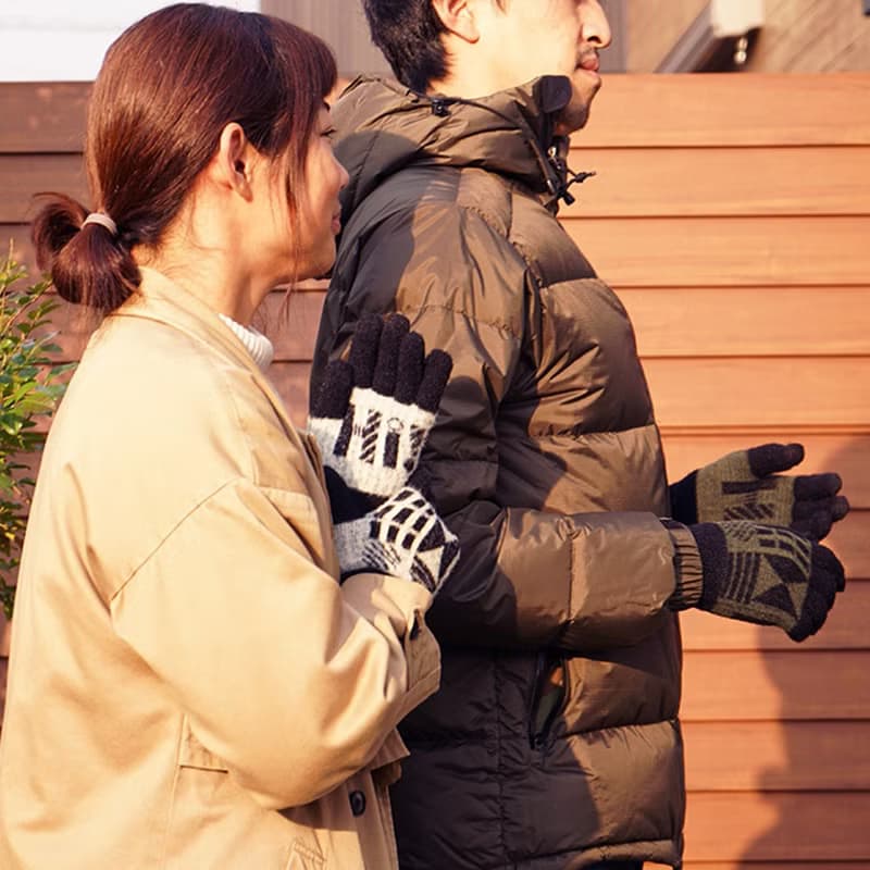 智慧手機相容手套　fluffy gloves Hi! black