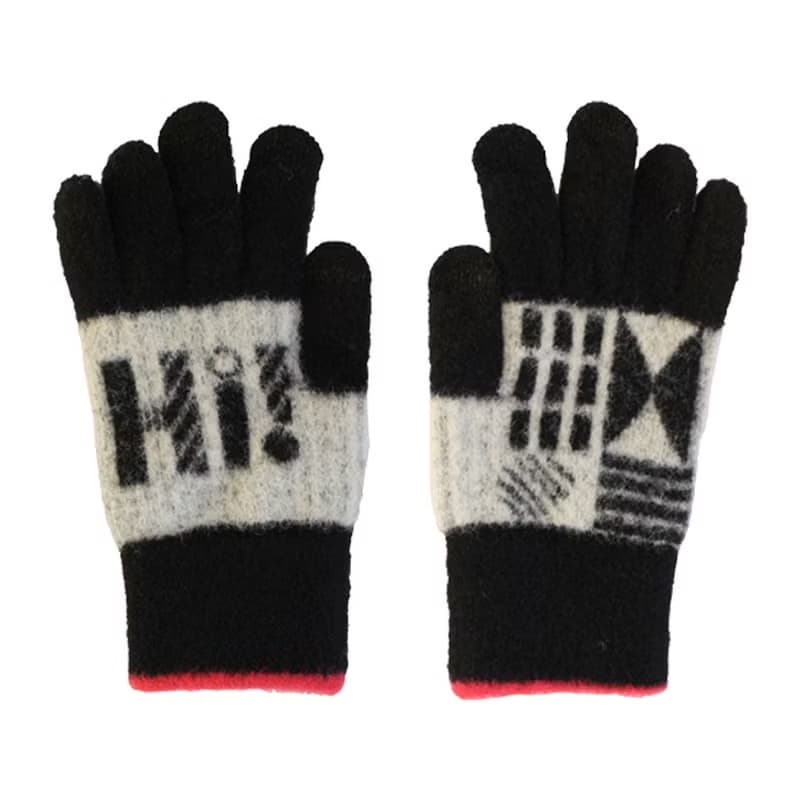 智慧手機相容手套　fluffy gloves Hi! black